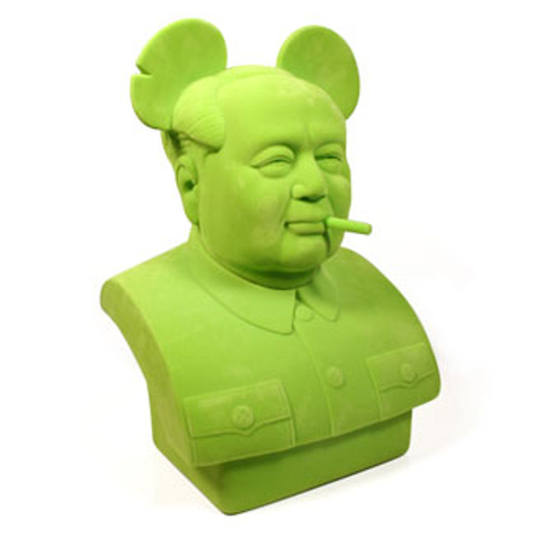 The Bird Is The Word - Flocked  Light Green by Frank Kozik