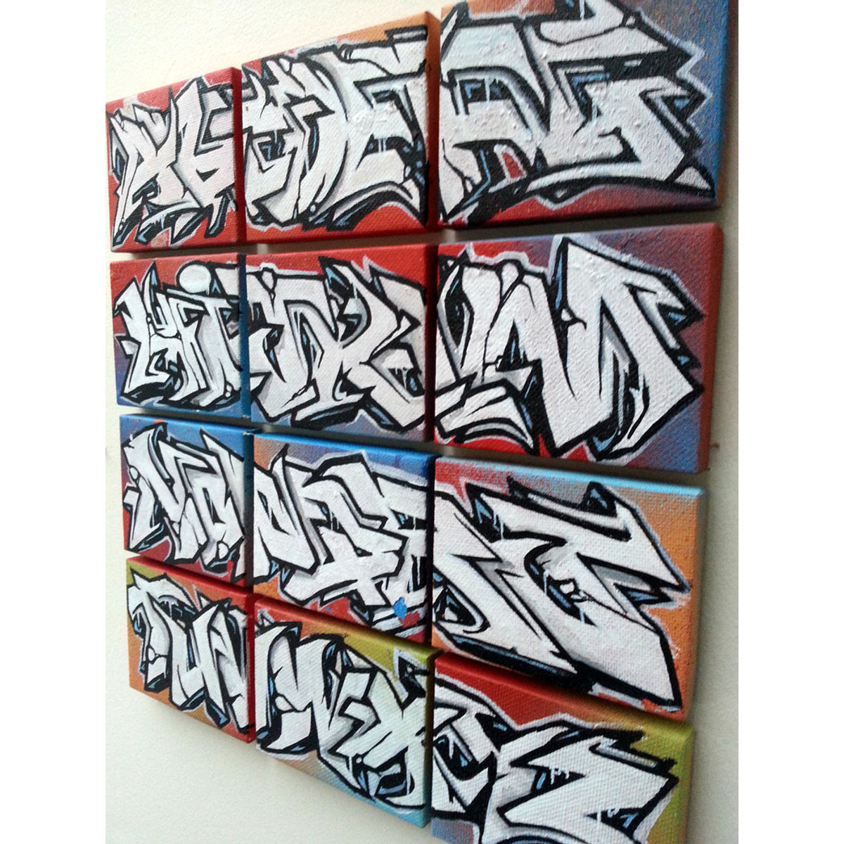 ALL 26 GRAFFITI ALPHABET CANVAS SET