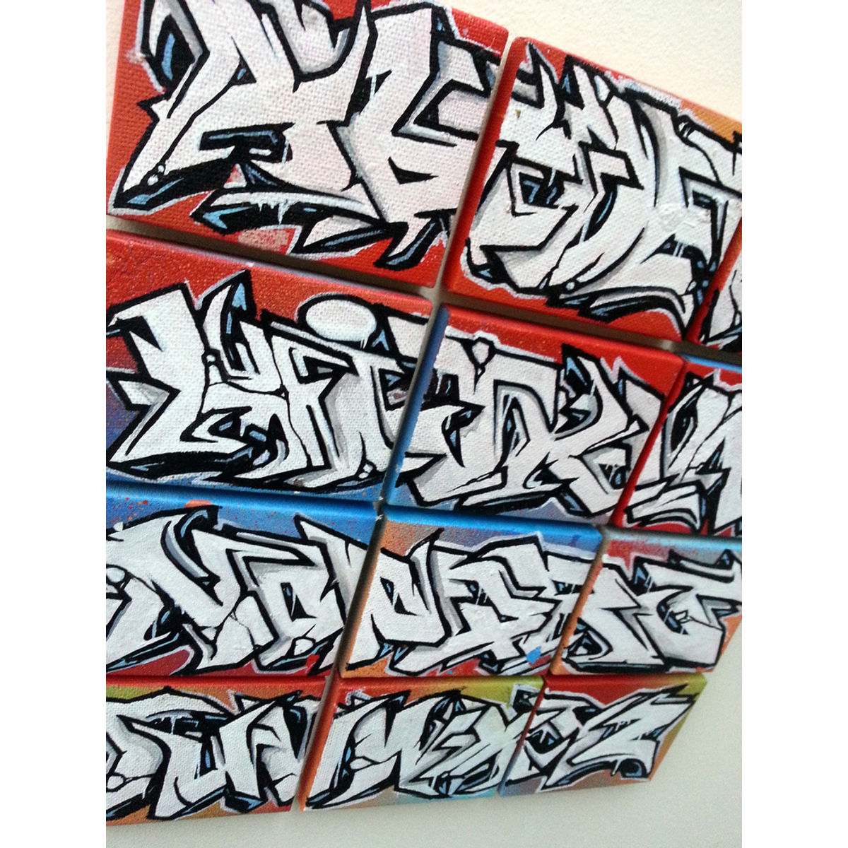 ALL 26 GRAFFITI ALPHABET CANVAS SET