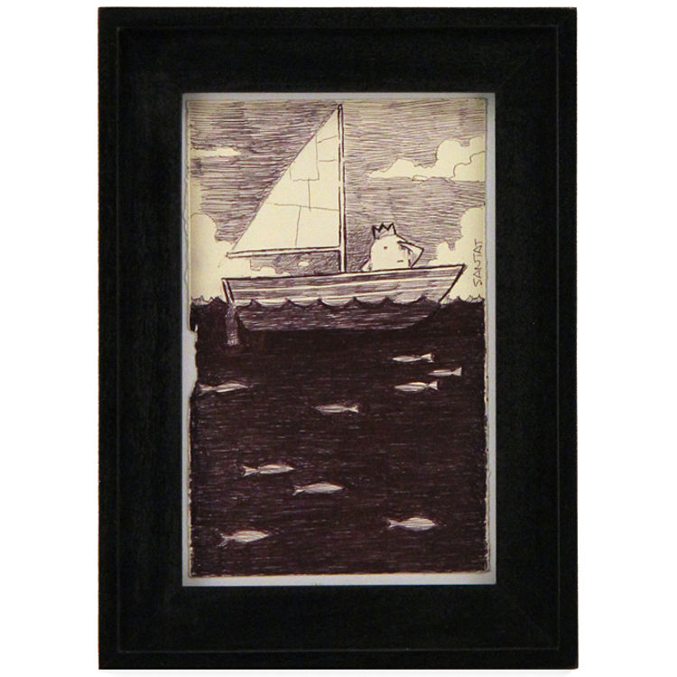 BEEKLE SAILING (SMALL SKETCH) by Dan Santat