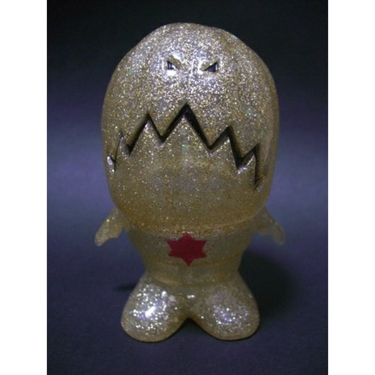 Monster D - clear glitter / black