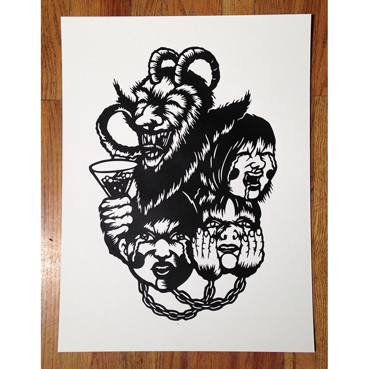 Sexual Youkai Krampus Print #2