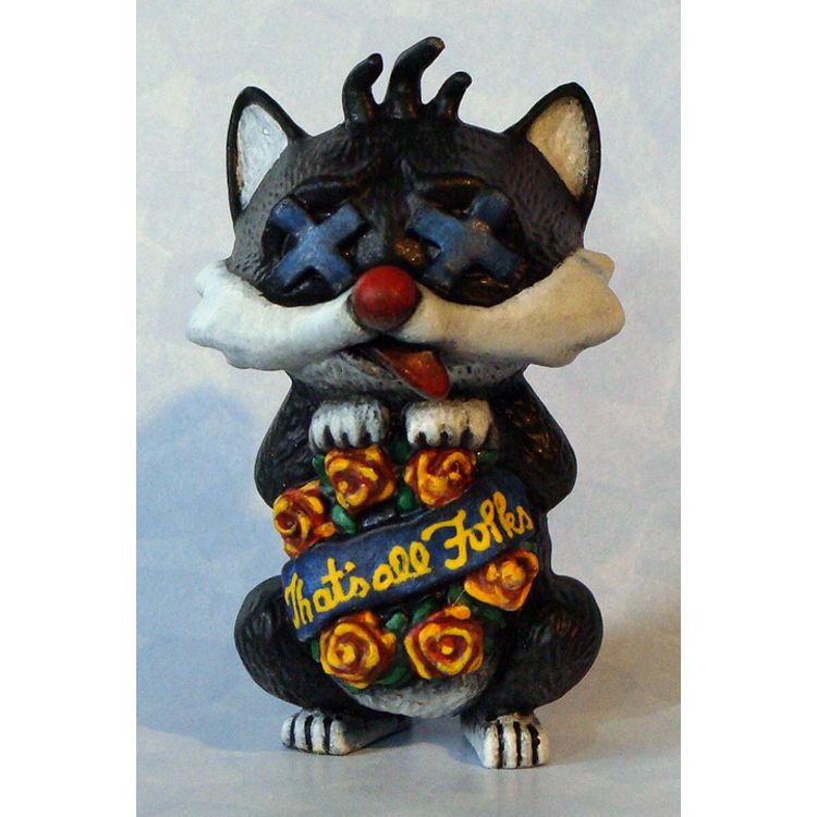 "That's All, Folks!" Custom Cat Figure by Miss Magpie