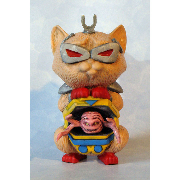 Krang with Katdroid Custom Cat Figure by Atom Gray