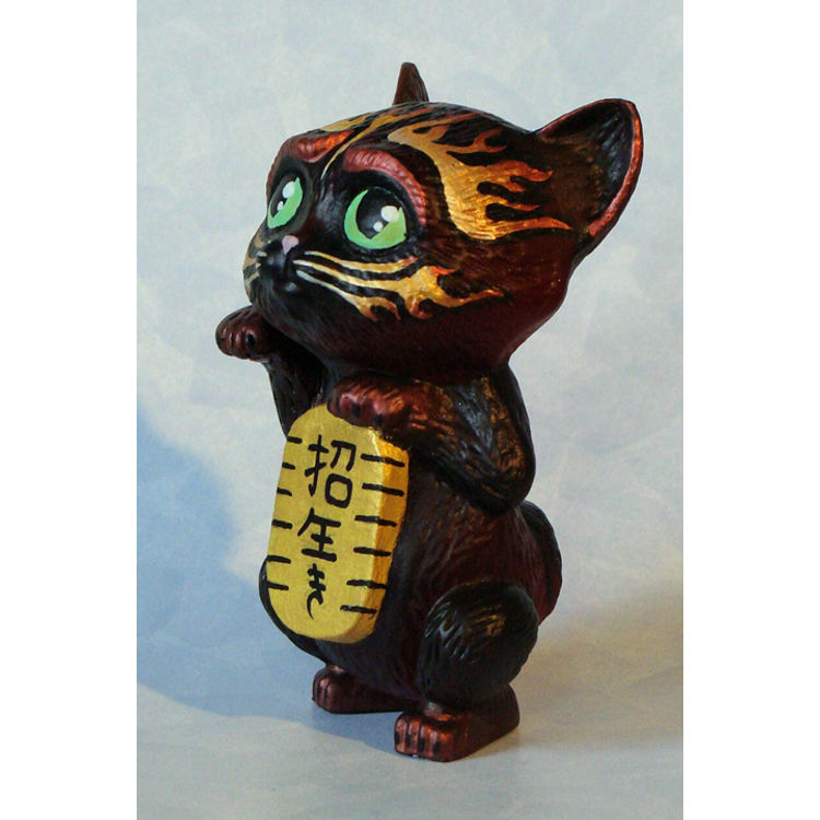 Crokitty Live Maneki Neko Custom Cat Figure by Micha 'Crokitty' Robertson