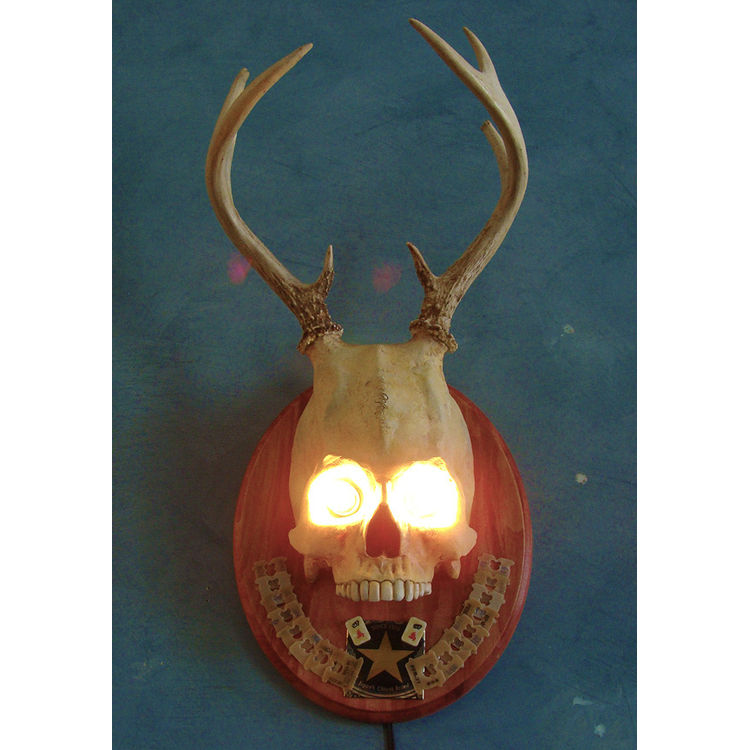 Inhuman Skull Trophy Lamp (2) by Maneki Nekro