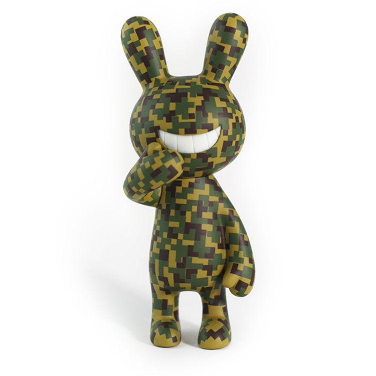 BLACK RABBiT digital camouflage-rubber coat- by Tadayuki Iwa (Black Rabbit)