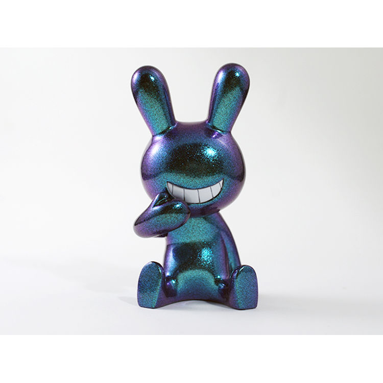 BLACK RABBiT Sitting Aquamarine by Tadayuki Iwa (Black Rabbit)