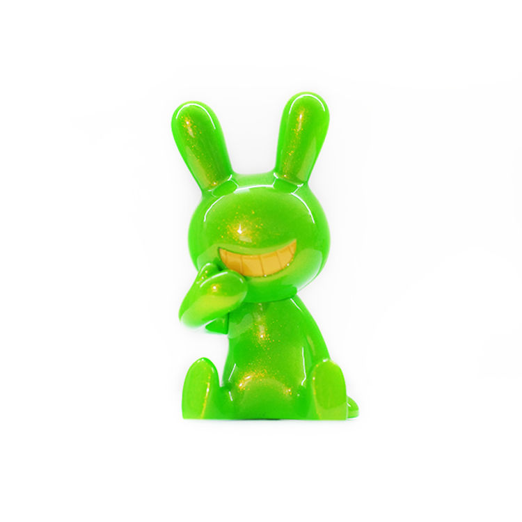 BLACK RABBiT Sitting metallic lime by Tadayuki Iwa (Black Rabbit)