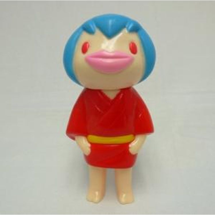 Suiko-red kimono/blue hair - by Sunguts
