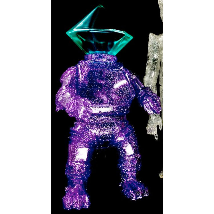 CRYSTAL MECHA - CLEAR Purple Glitter/clear blue head by Brian Flynn