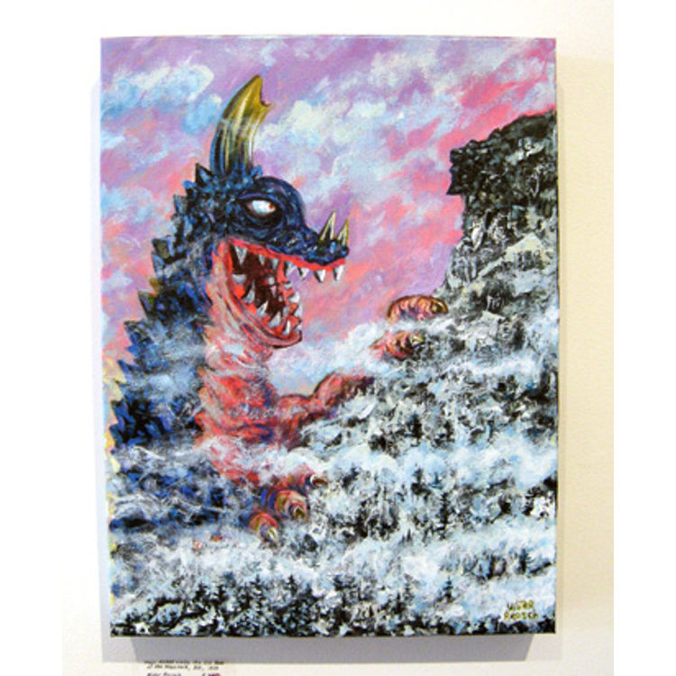 Kaiju Axron Visits the Old Man of the Mountain, NH, 1973 by Mister Reusch
