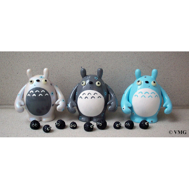 Totoro Trio and Soot Sprites by Valerie G