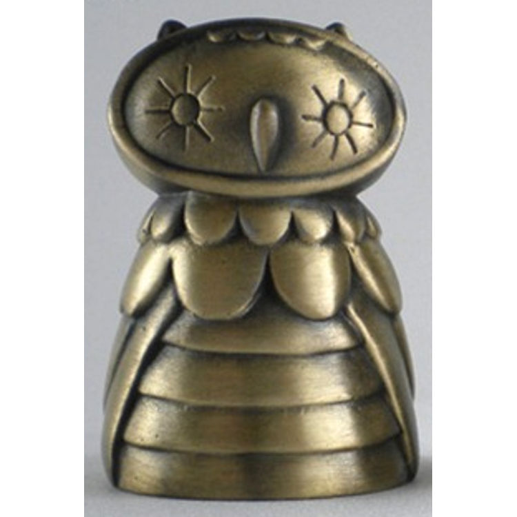 Peleda owls in Metal - brass by Nathan Jurevicius