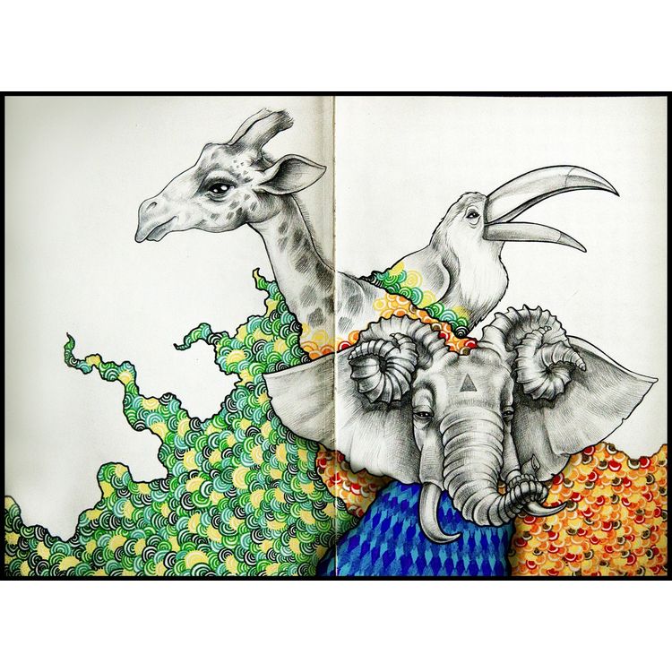 Weird animals from my subconscious by Sasha Kiseleva