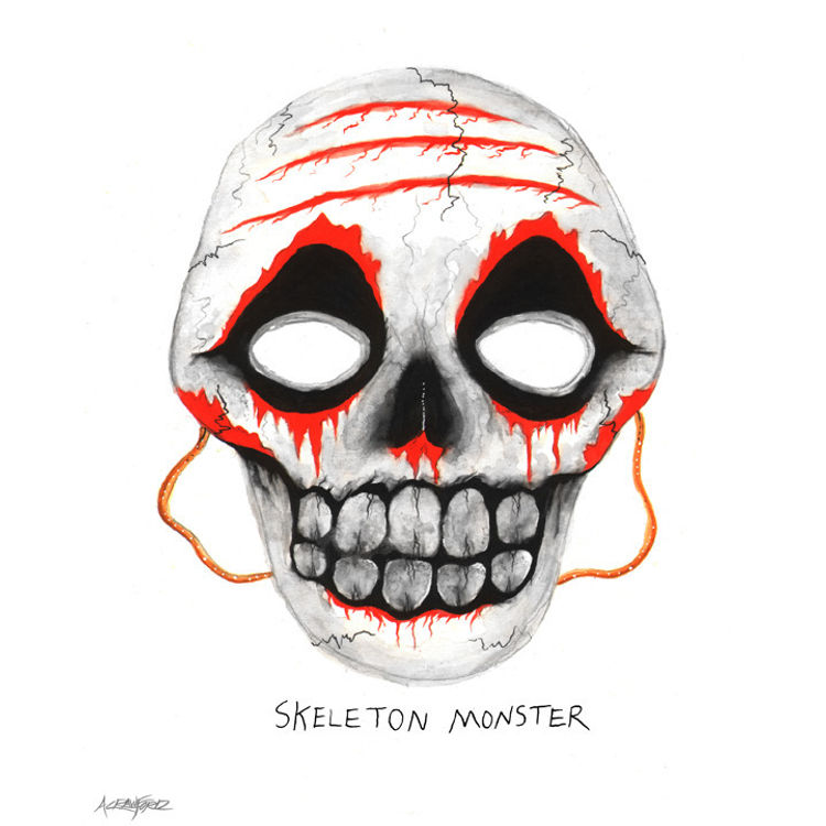 "SKELETON MONSTER" 8 x 10 print by Aaron Crawford