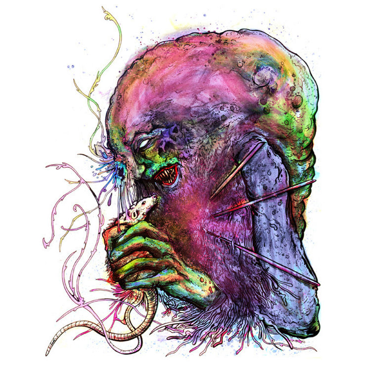 "THE RAT CATCHER" - 8 x 10 print by Aaron Crawford
