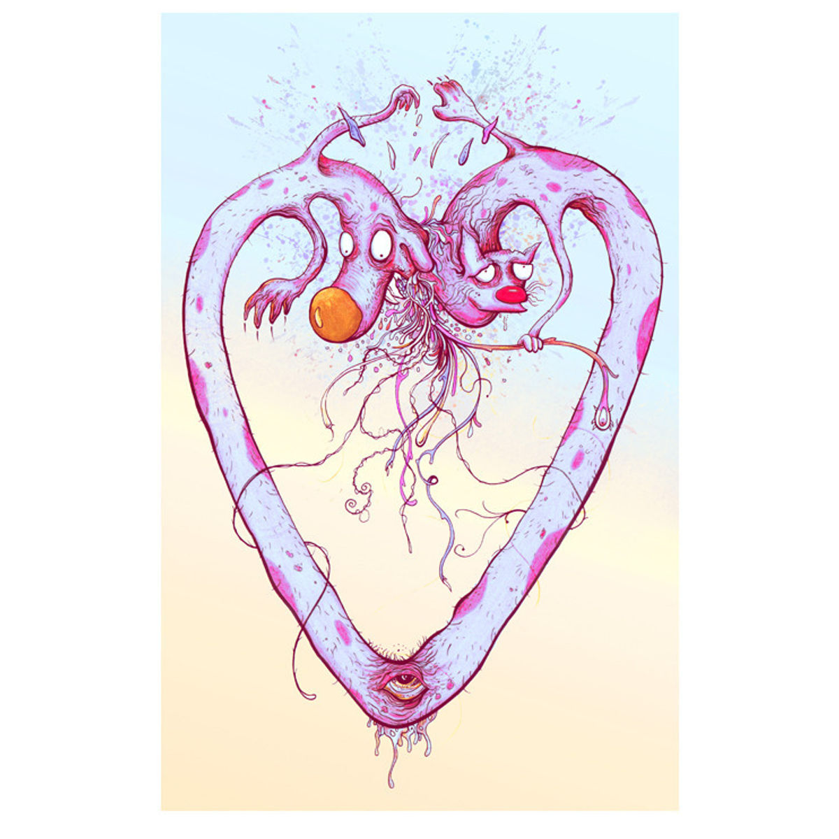 "EYE HEART CATDOG GHOST" - Print