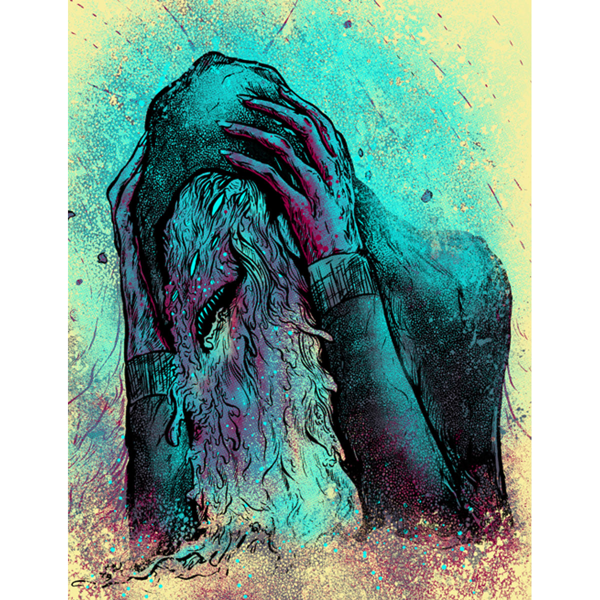 "ACID STORM" - Blue 8 x 10 print