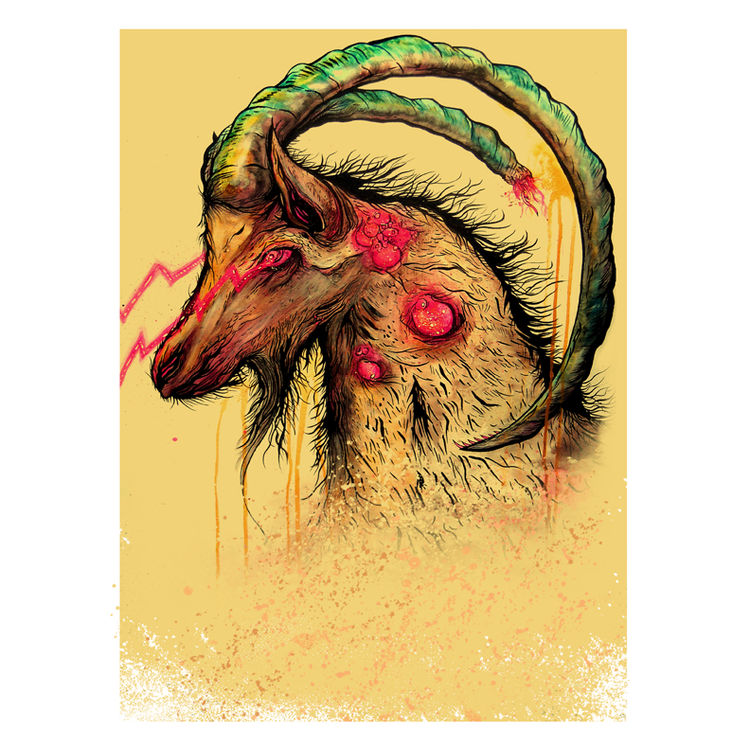 "GOAT EYES" - 8 x 10 print by Aaron Crawford