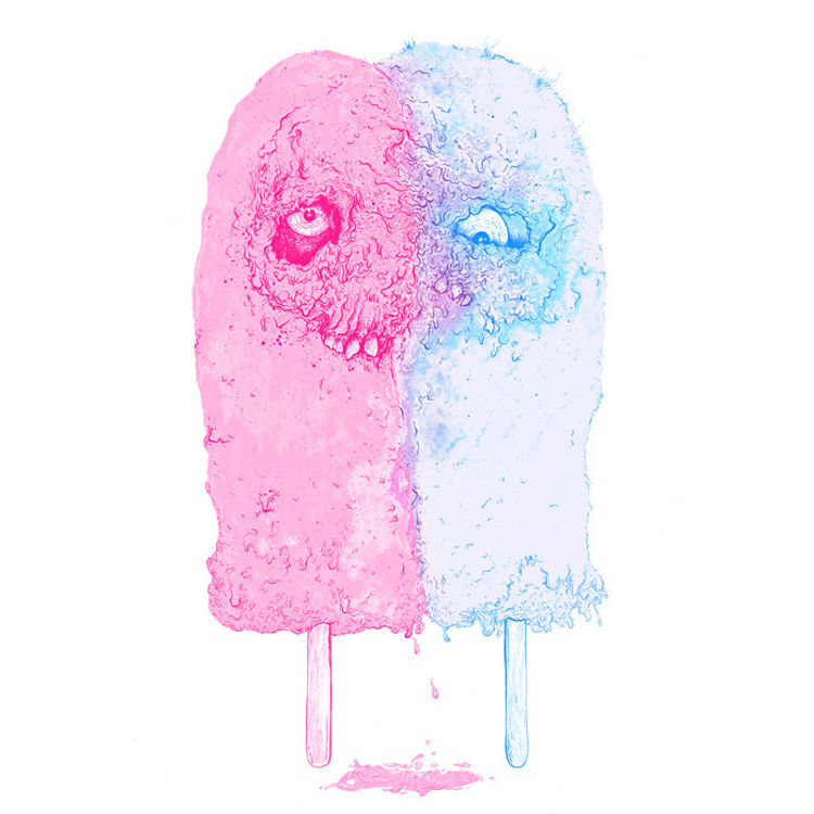 "CORPSICLE" - berry - 8 x 10 print by Aaron Crawford