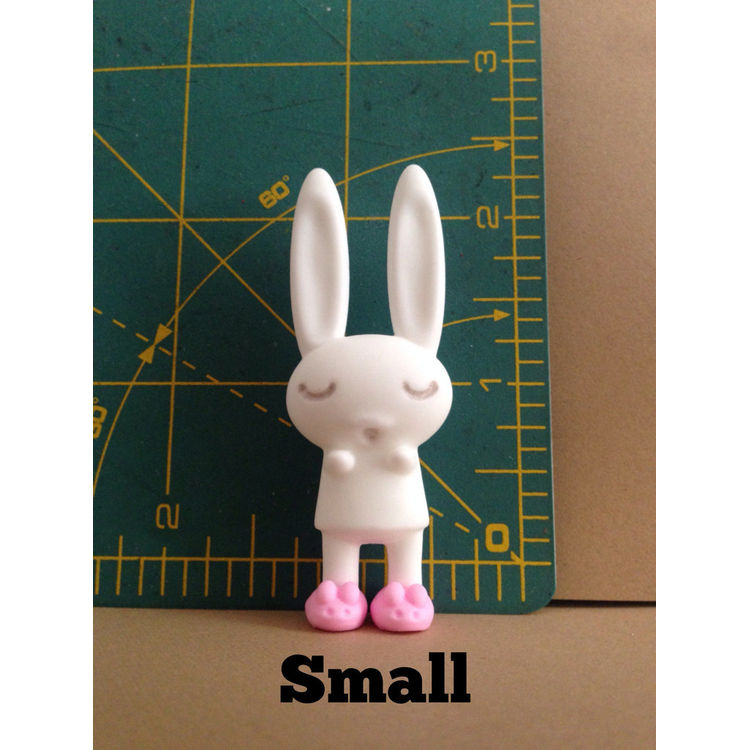 BEDTIME BUNNIES mini - WHITE/PINK by Peter Kato
