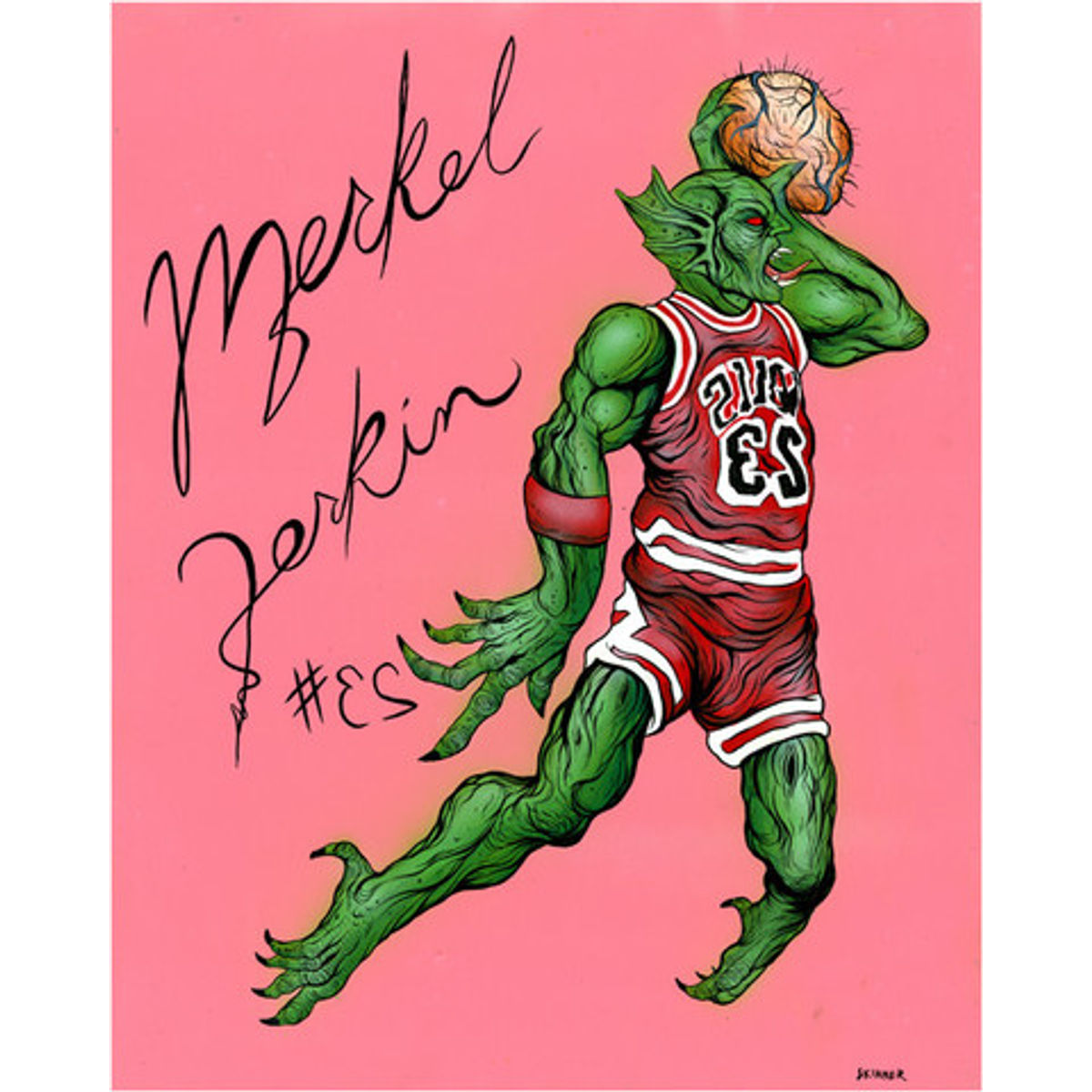 "Merkel Jerkin" Giclee Print
