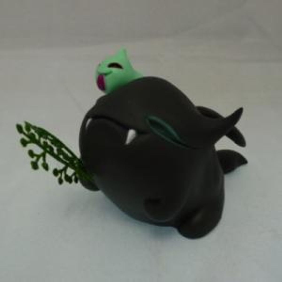 Maurice and small devil caterpillar - color light blue resin -