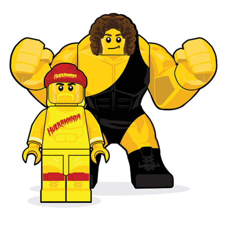 LEGO Hulk Hogan and Andre The Giant by Dan Shearn