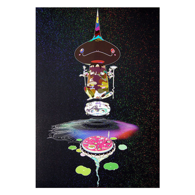 Reversed Double Helix (Black Head, Brown Body) by Takashi Murakami