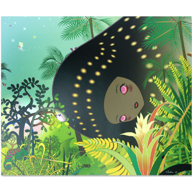 Building Head / Chameleon Print [Framed] by Chiho Aoshima