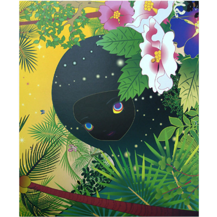 Building Head / Palm Trees Print by Chiho Aoshima