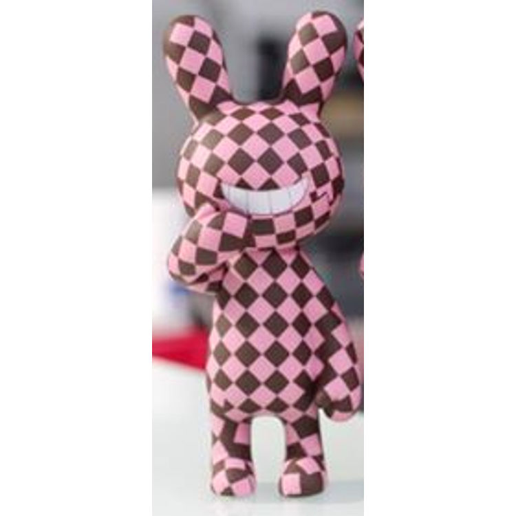 BLACK RABBIT - Checkered pink & brown by Tadayuki Iwa (Black Rabbit)