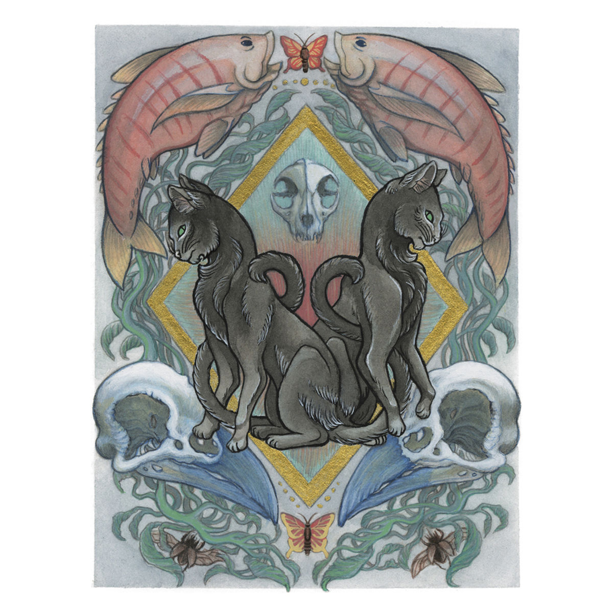 Double Trouble Wood Print