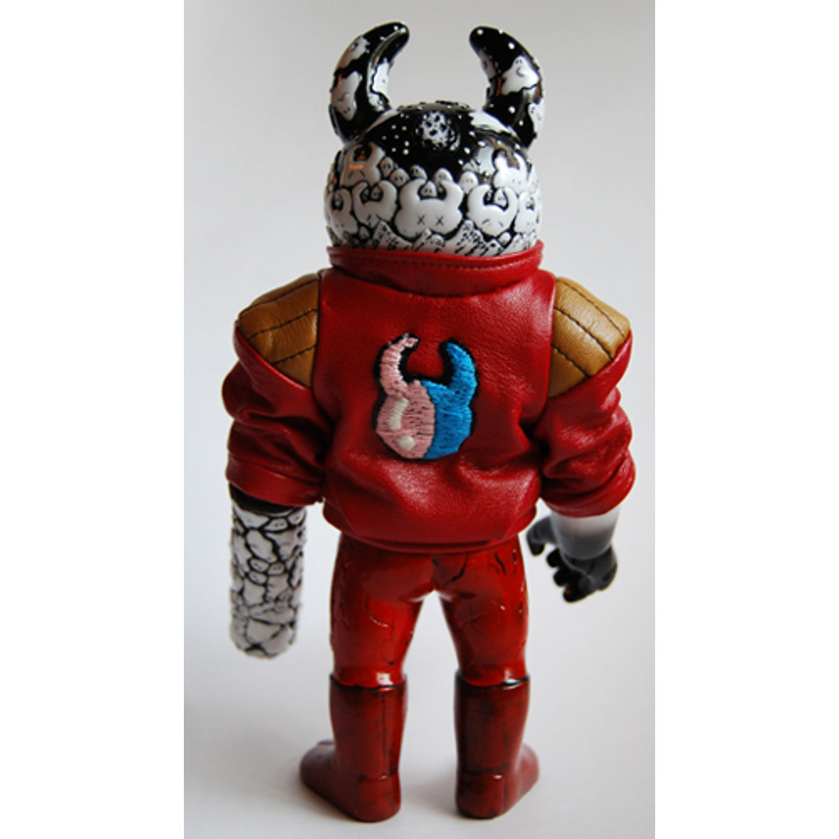 Real Uamou CHAOS WARRIORS - red leather jacket w/red pants