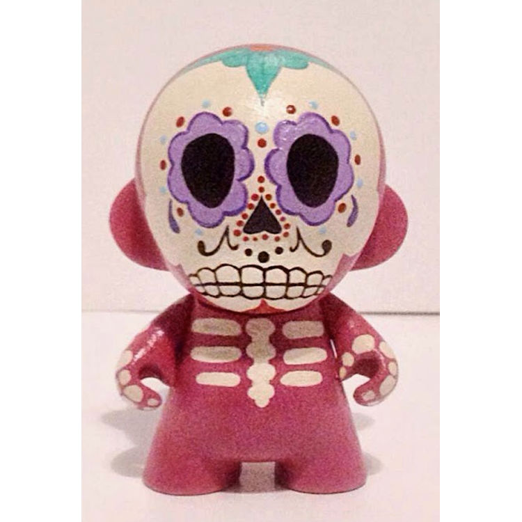 Day of the Dead micro Munny - red by Obscure (Matt Perez)