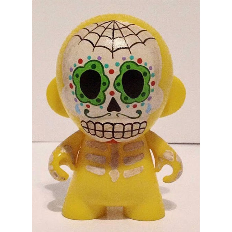 Day of the Dead micro Munny - yellow by Obscure (Matt Perez)