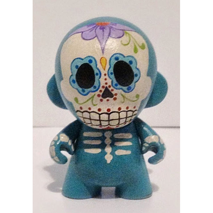 Day of the Dead micro Munny - light blue by Obscure (Matt Perez)