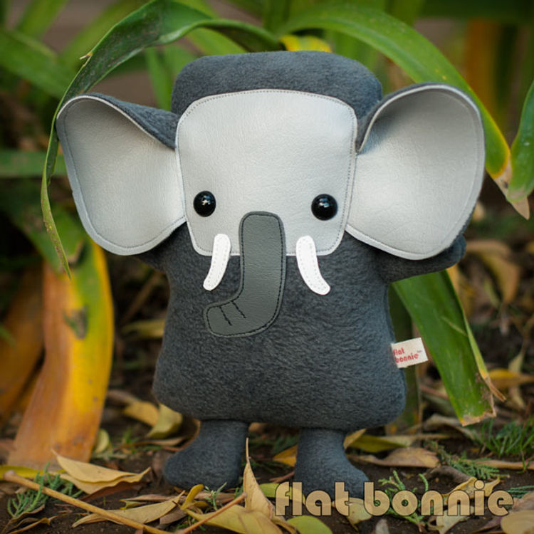 Flat Ephant the Elephant Plush by Flat Bonnie