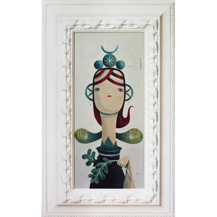 The girl with eggplant by Mar Hernandez