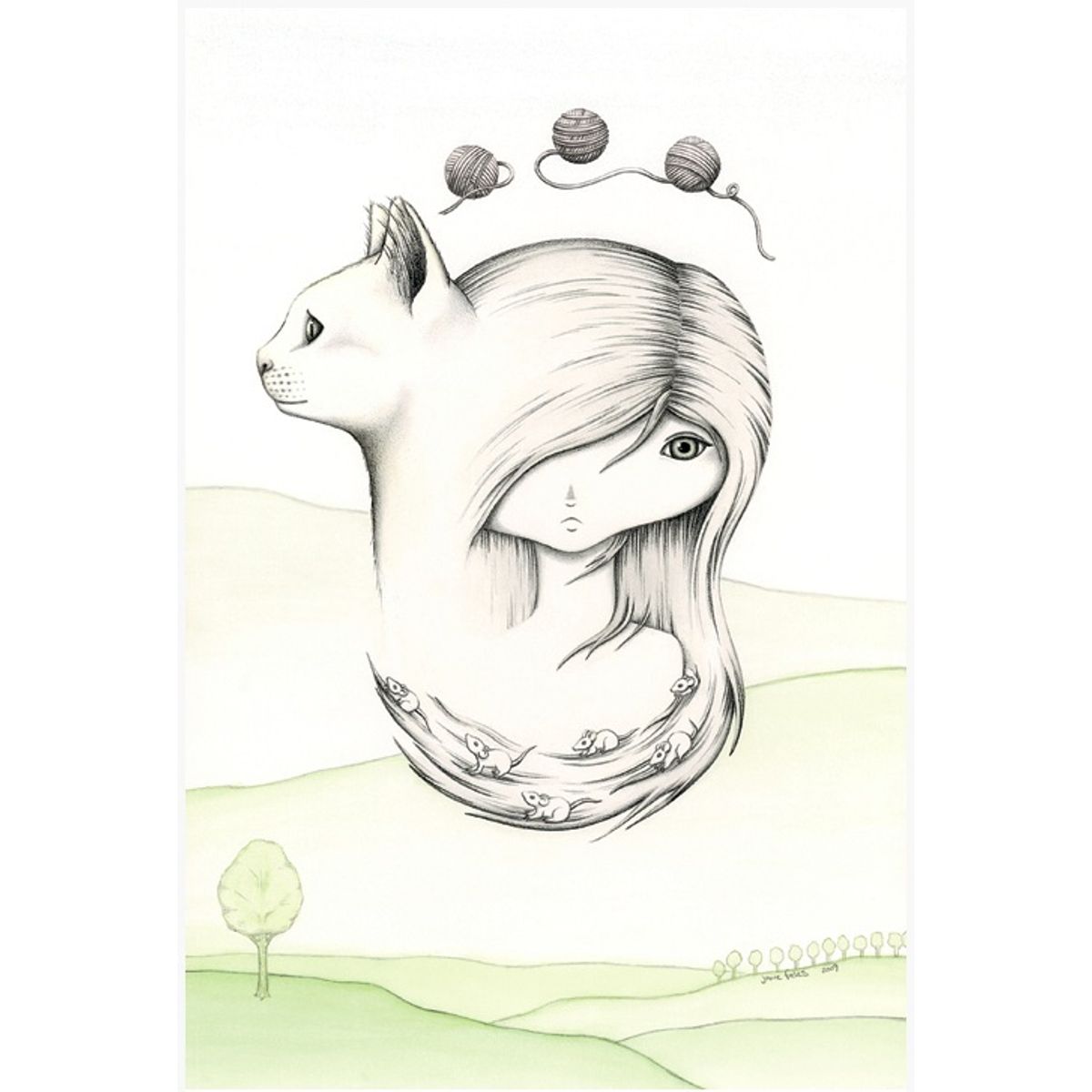 Teresa Kitten Plays with Yarn