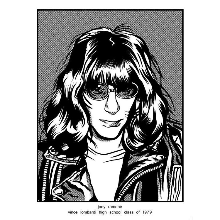 Joey Ramone Vince Lombardi High School Class of 1979 by Brian Crabaugh