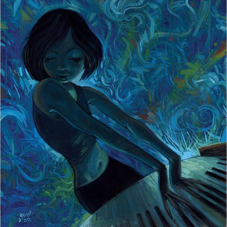 Keyboard Girl by Aaron Jasinski