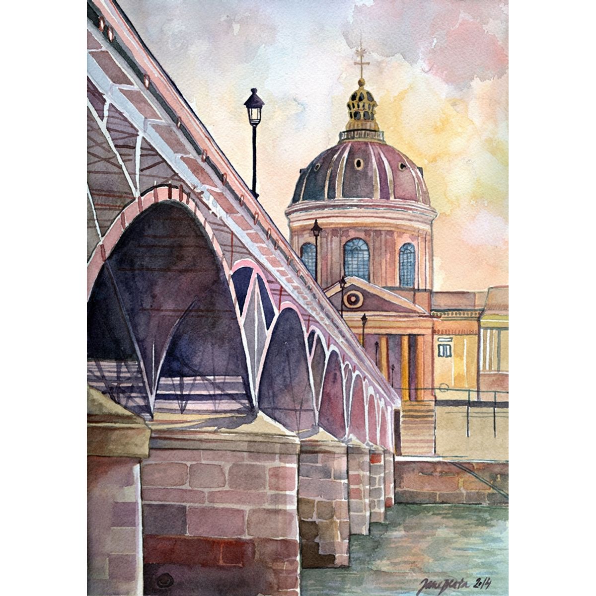 Paris, Pont des arts and institute de France