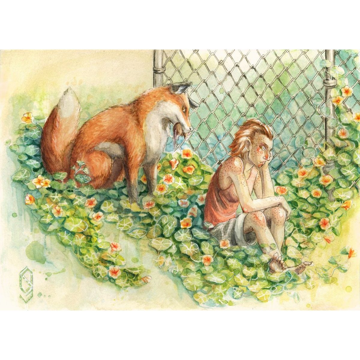 Hunting in the Nasturtiums