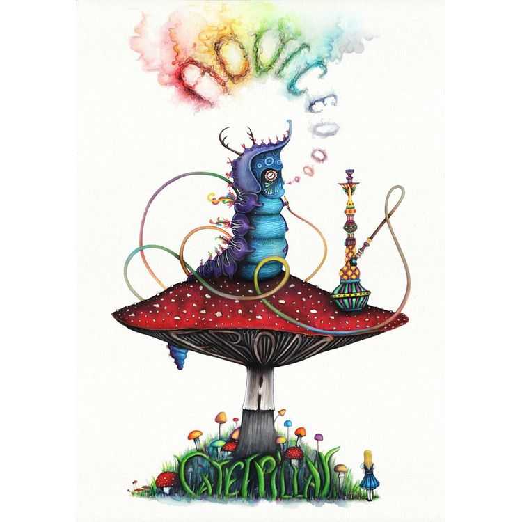 Advice From A Caterpilla by Simanion Art