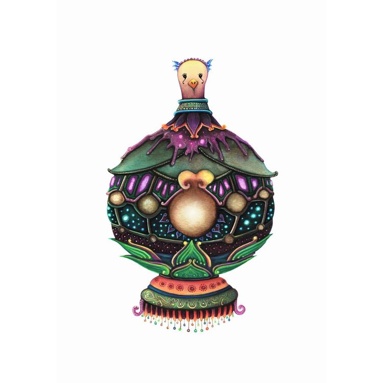 Bird Ornament by Simanion Art