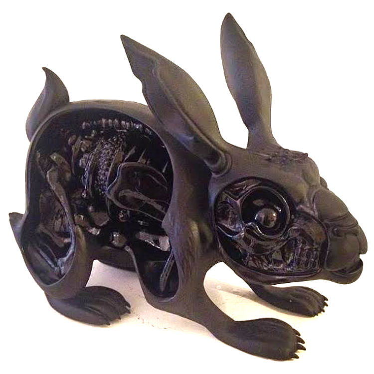 Lepus Pellis Os Omentum - Black (Slice Of The Weird: The Art of Nychos Exclusive) by Nychos