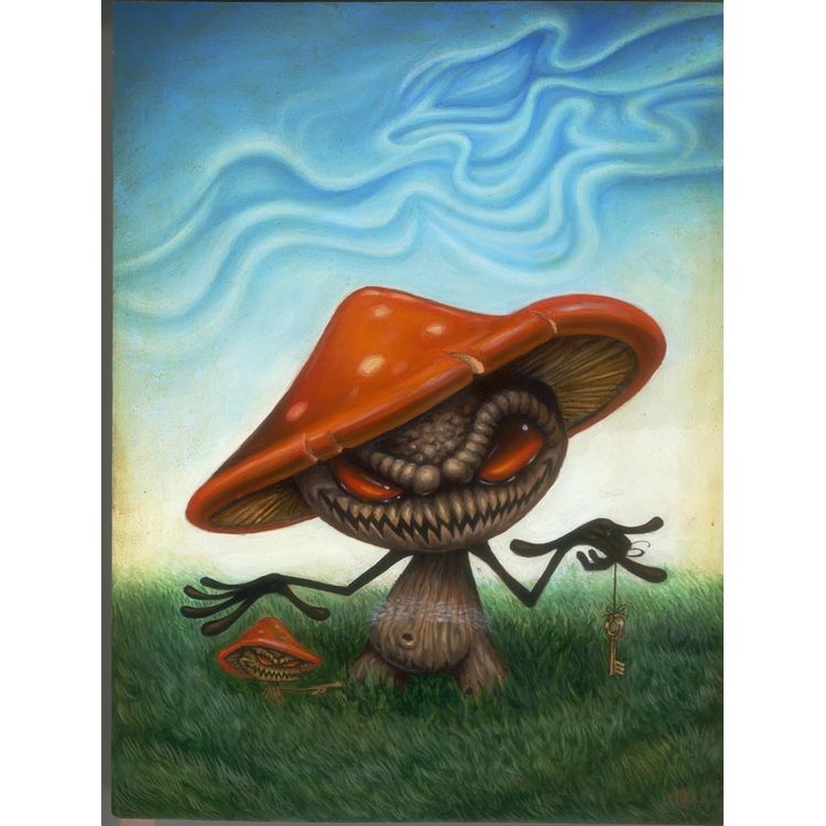 the key oil painting shrooms by Jason Jacenko