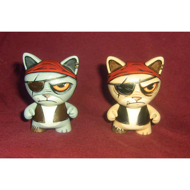 Gray and Beige Pirate Cats by Reverend Bonobo